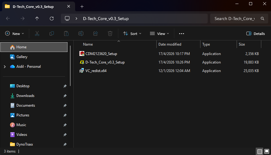 Extracted ZIP content